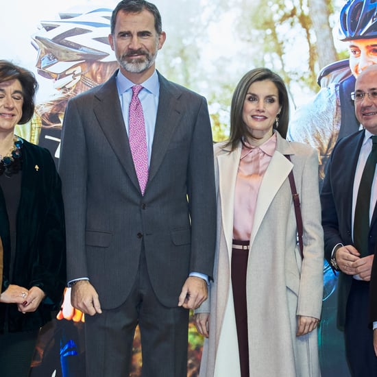 Queen Letizia's Beige Robe Coat January 2017