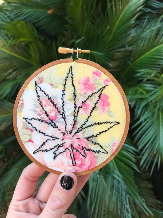 Flower Power Embroidery Hoop