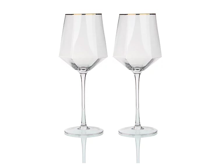 George Home Faceted Wine Glasses