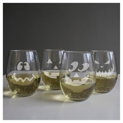 Halloween Stemless Wine Glasses
