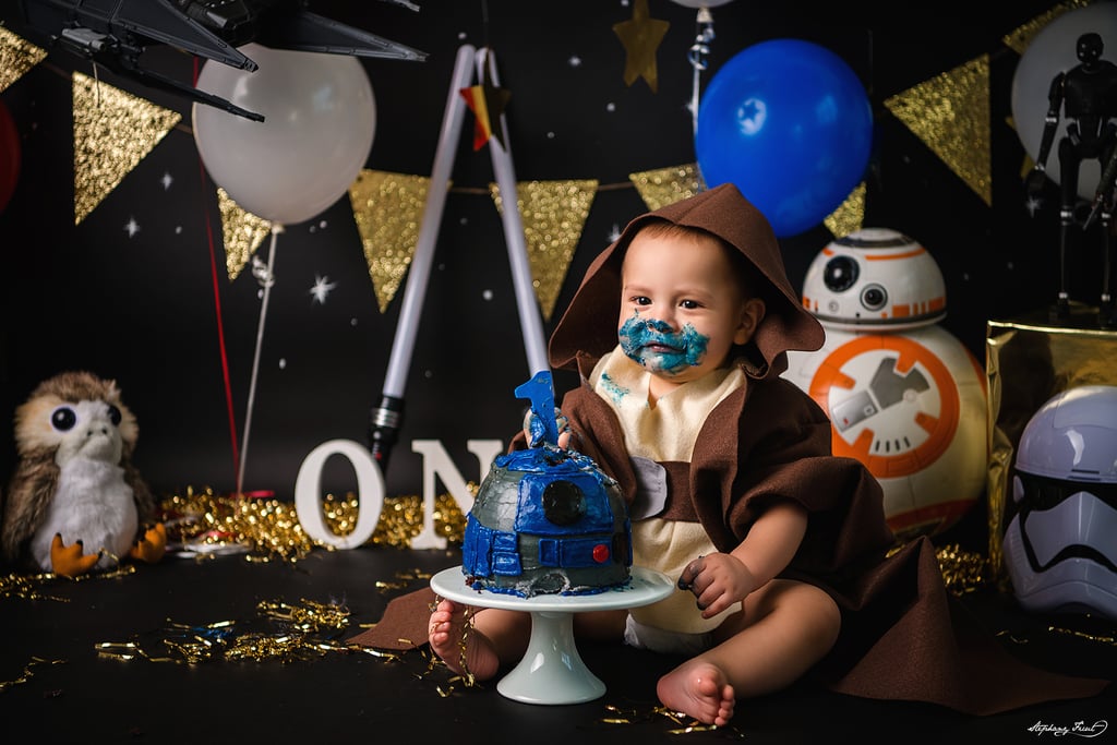 Star Wars R2-D2 Jedi First Birthday Cake Smash