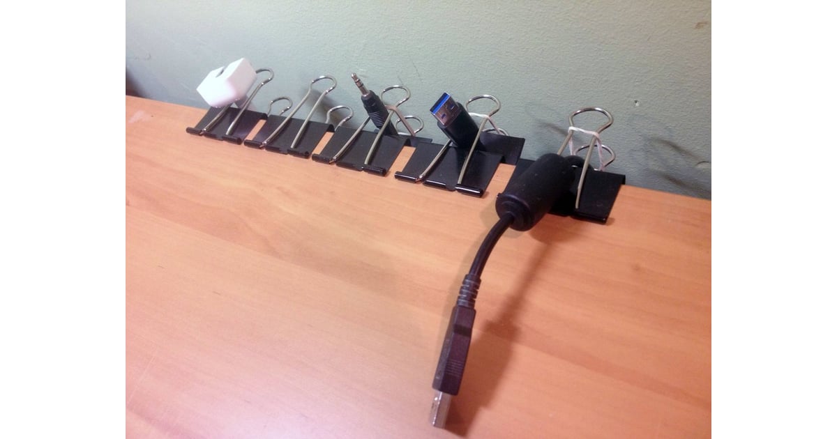 Use Clips to Organize Your Wires New Uses For Old Items POPSUGAR