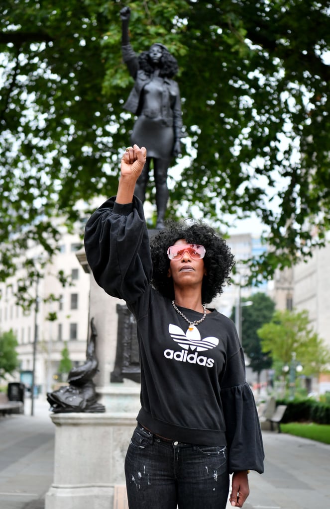 BLM Protestor Jen Reid Replaces Edward Colston Statue