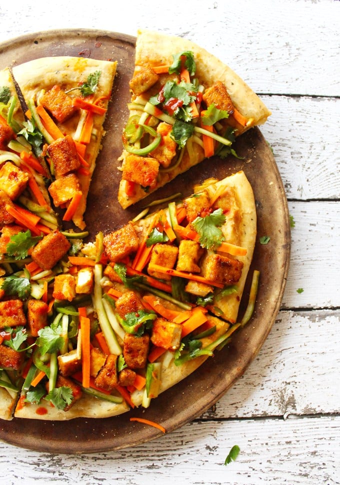 Veggie Banh Mi Pizza With Crispy Tofu