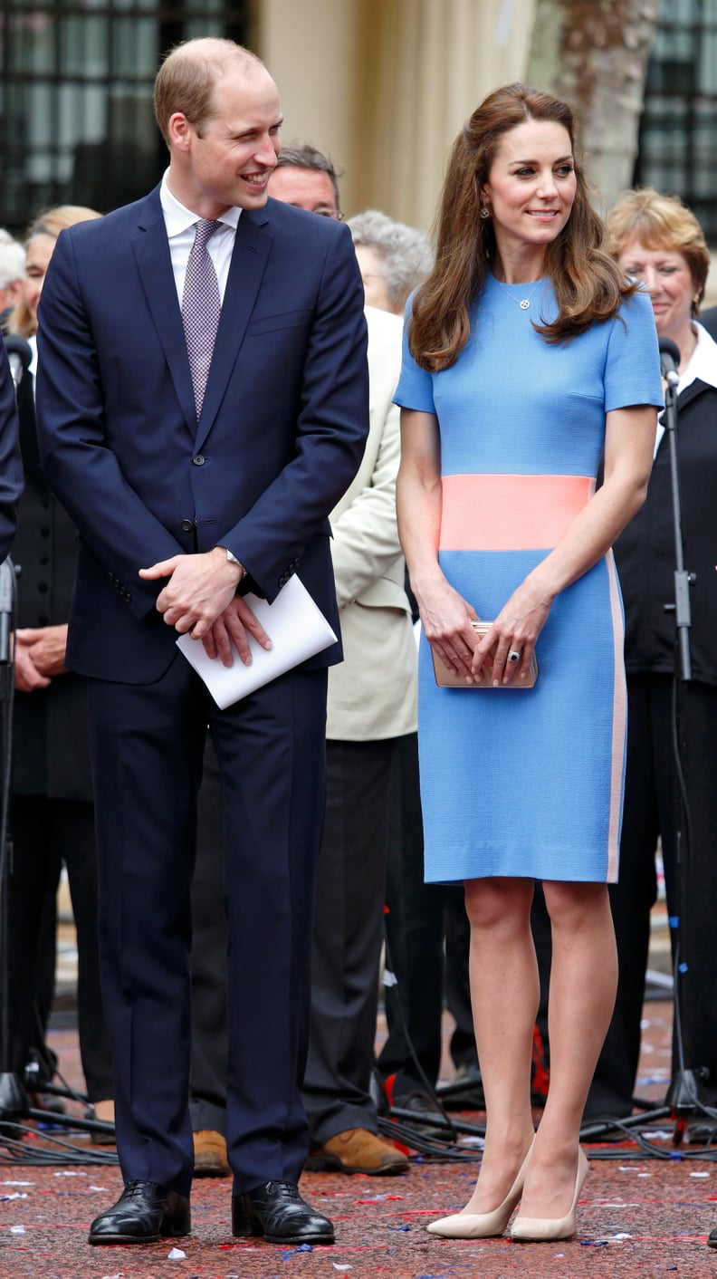 Prince William Complemented Kate's Pastels in Lavender and Blue