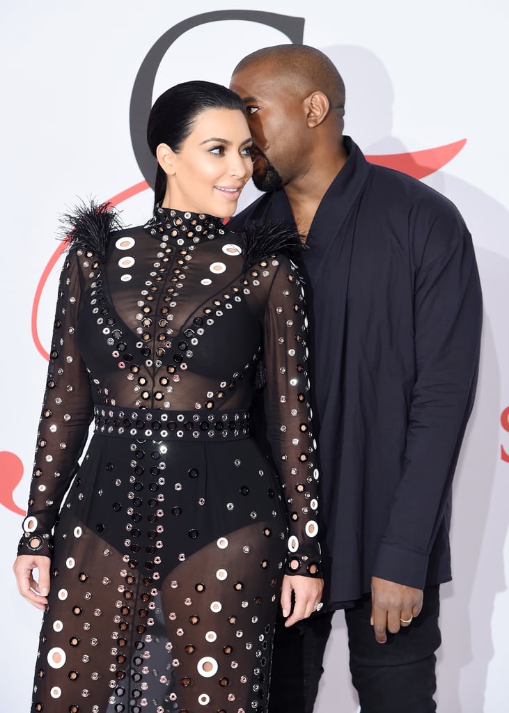 Kim Kardashian and Kanye West at CFDA Awards 2015 | Photos