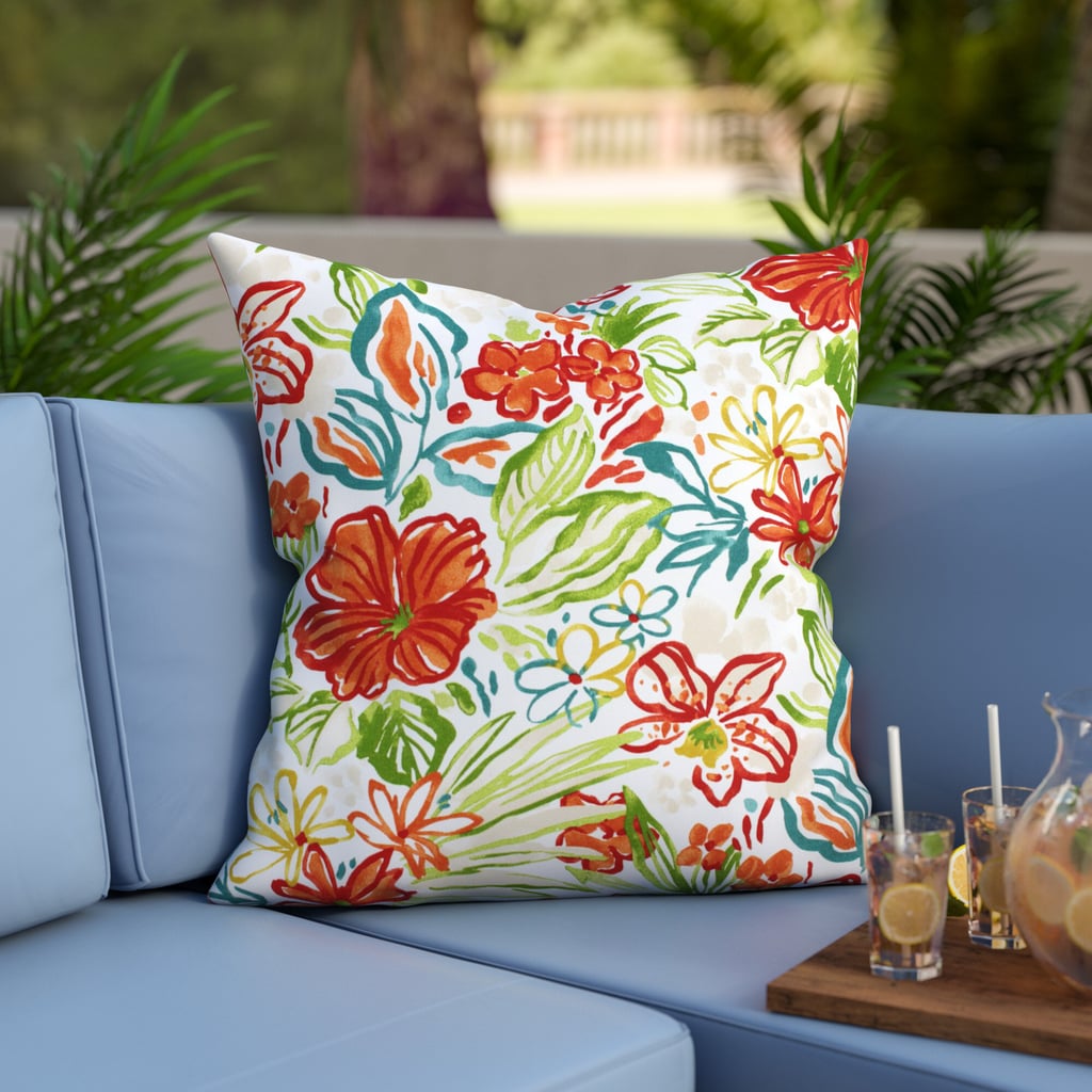 Adrianne Indoor/Outdoor Floral Throw Pillow