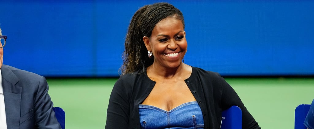 Michelle Obama's Denim Oscar de la Renta Dress at US Open