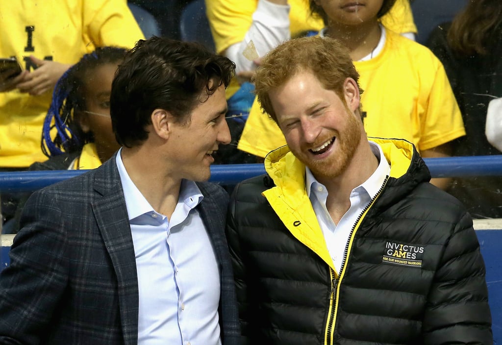 Prince Harry and Canadian Prime Minister Justin Trudeau were all smiles during a Toronto hockey match in May.