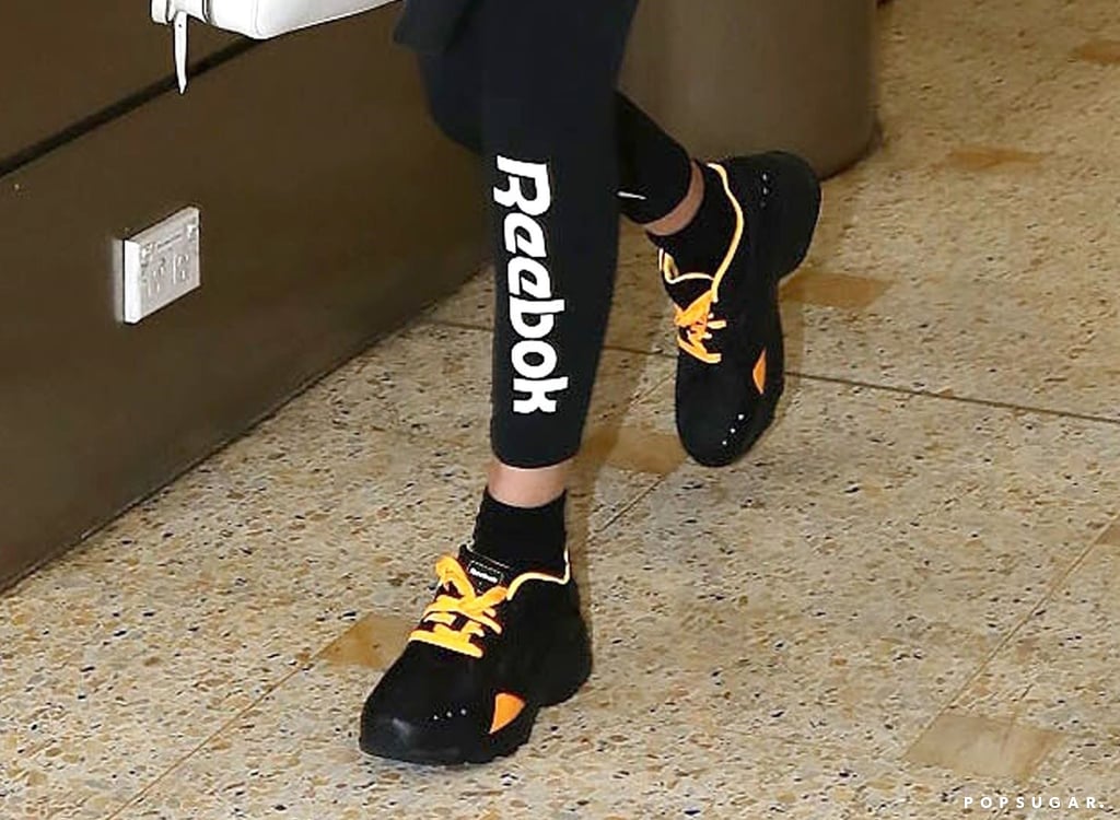 Gigi Hadid Yellow and Black Reebok Sneakers 2018
