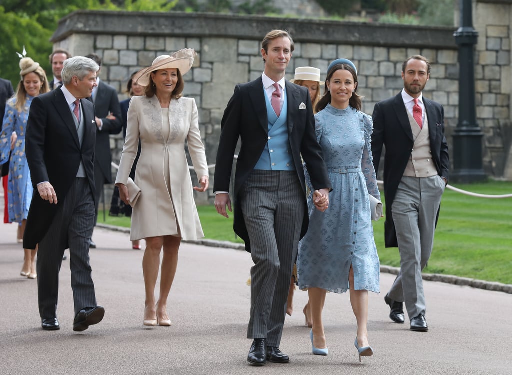 Pippa Middleton Blue Dress at Lady Gabriella Windsor Wedding