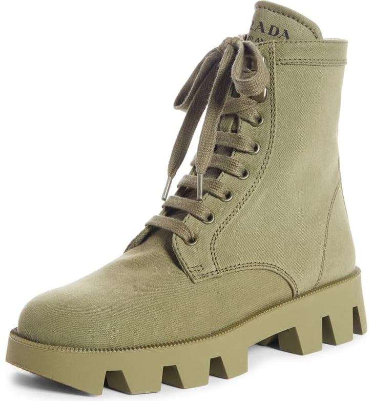 lugged combat boot prada