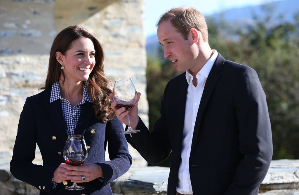 At the Misfield Winery in Queenstown, New Zealand, Kate Middleton and Prince William shared a toast.