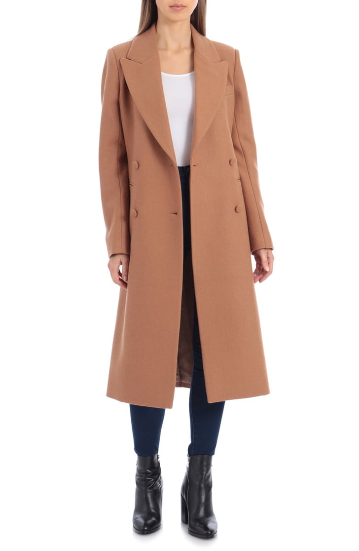 Avec les filles double clearance breasted wool blend coat