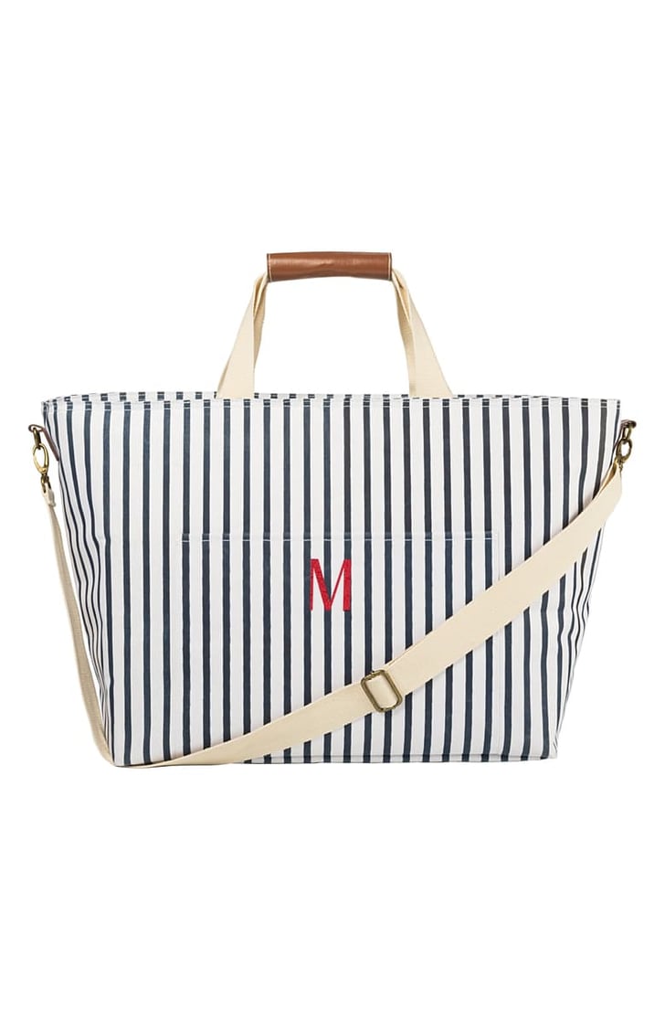 Monogrammed Stripe Cooler Tote | The Best Gifts For Wine-Lovers | 2019 ...