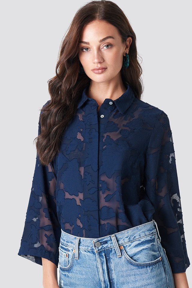 Rut & Circle Flower Embroidered Blouse