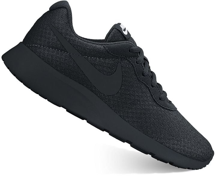 black athletic shoes