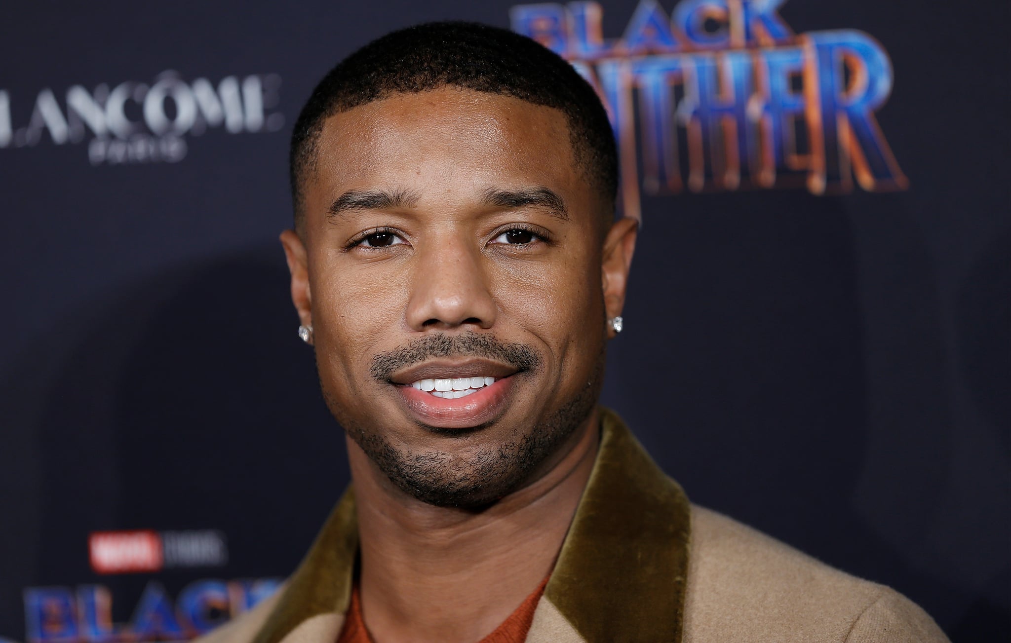 NEW YORK, NY - FEBRUARY 12:  Michael B. Jordan  attends Marvel Studios Presents: Black Panther Welcome To Wakanda during February 2018  New York Fashion Week: The Shows at Industria Studios on February 12, 2018 in New York City.  (Photo by John Lamparski/WireImage)