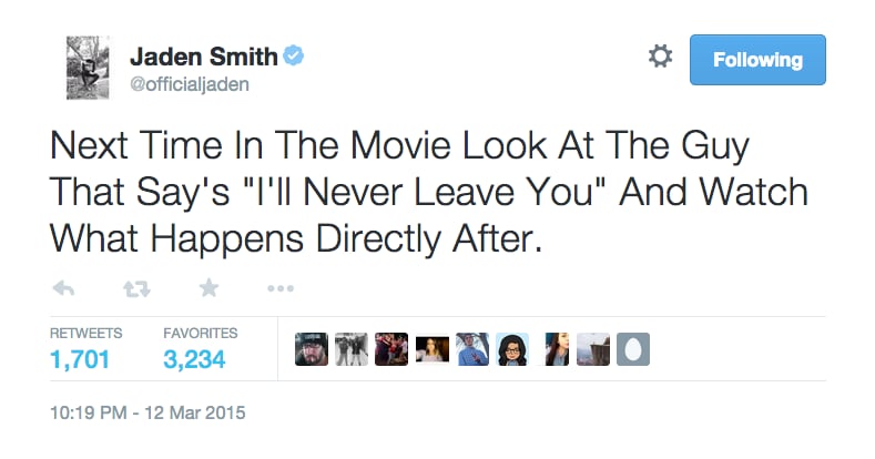 Weird Jaden Smith Tweets Popsugar Celebrity