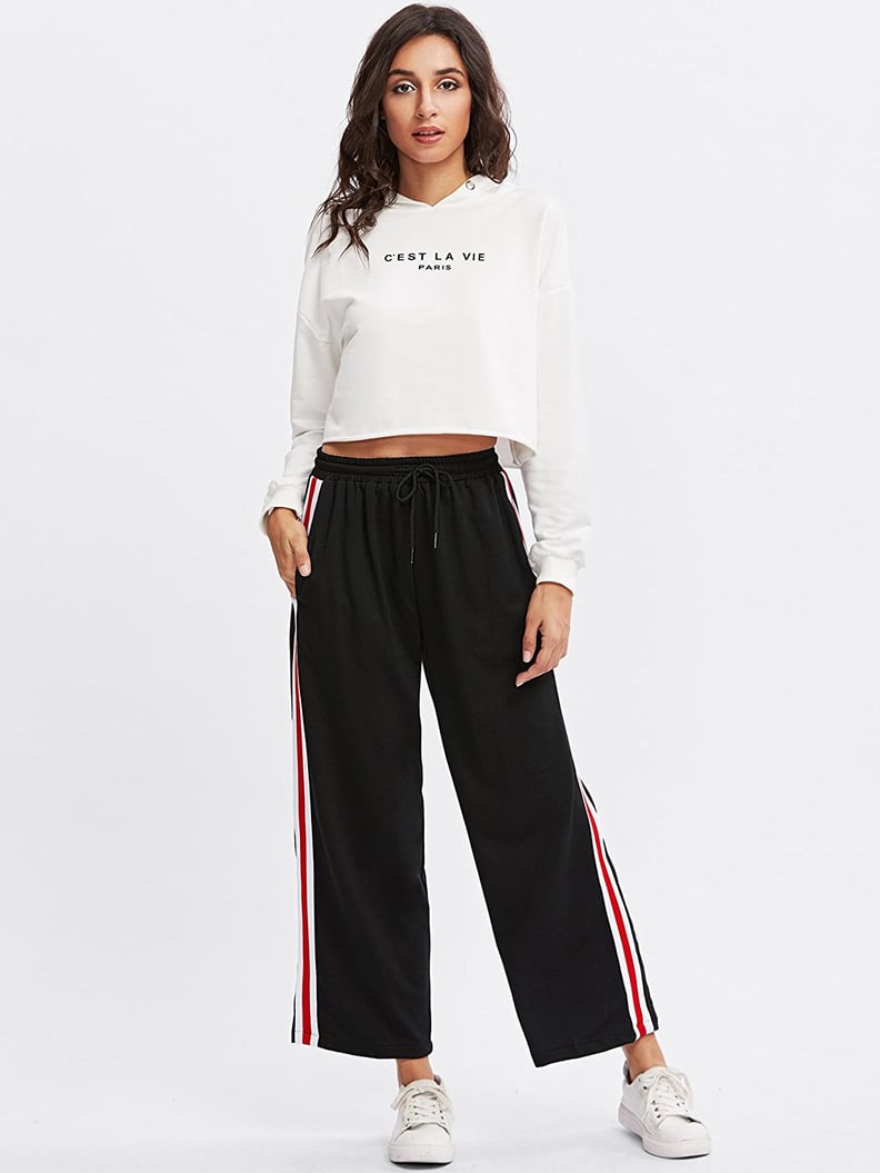 SweatyRocks Side Striped High Waist Pants