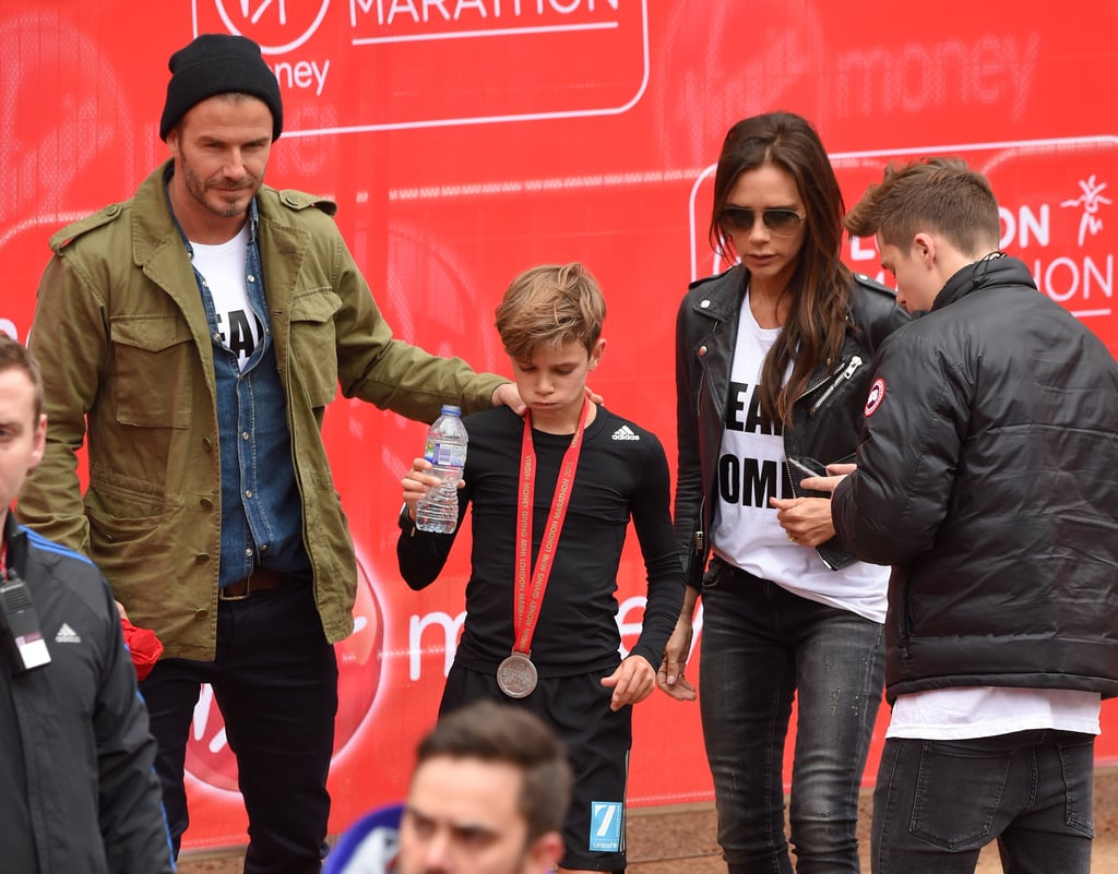 Beckham Family at London Marathon 2015 | Pictures
