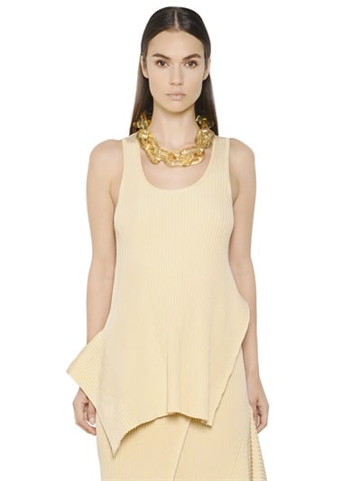 Stella McCartney Asymmetrical Viscose Rib Knit Top ($1,140)