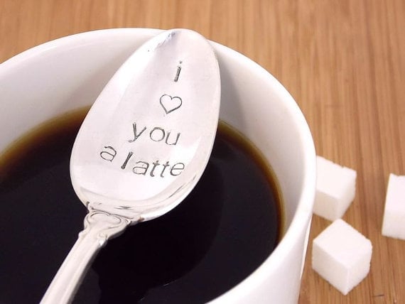 I Love You a Latte, Personalized Spoon