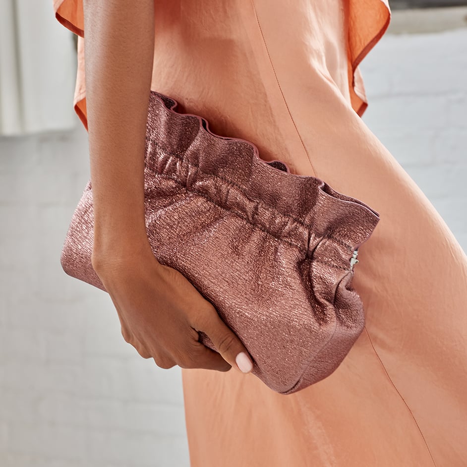 Loeffler Randall Carrie Ruffle Frame Clutch