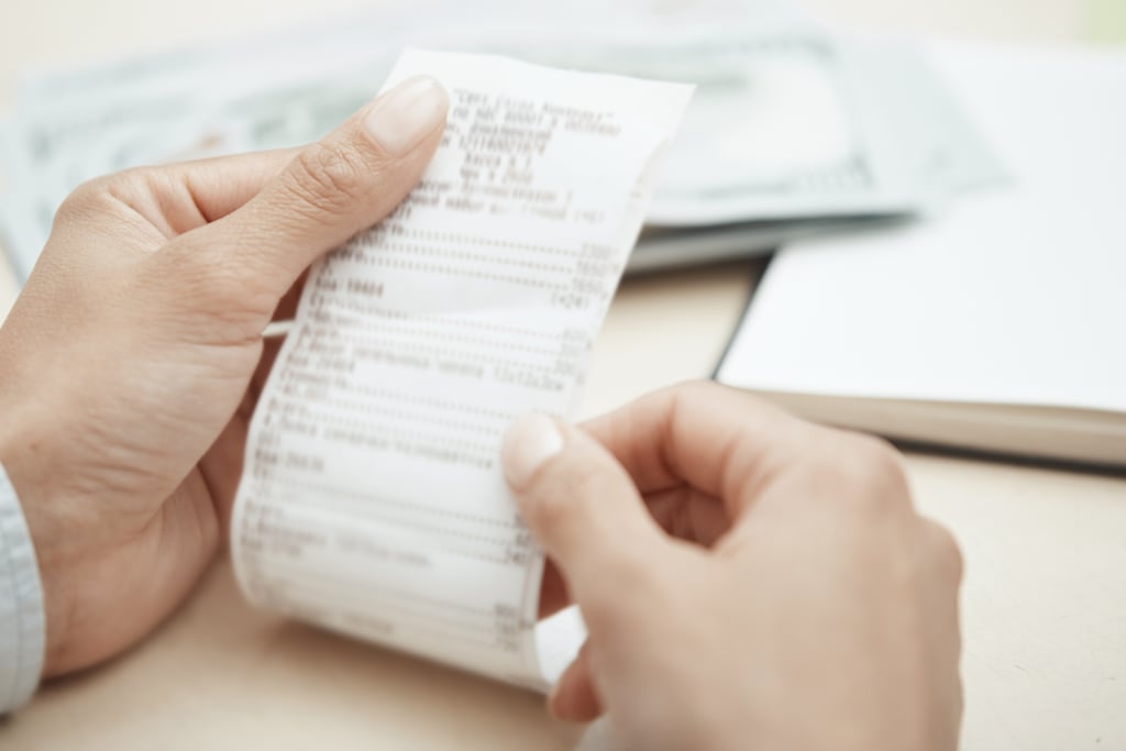 Review your receipts to make sure you're not being charged for odd items