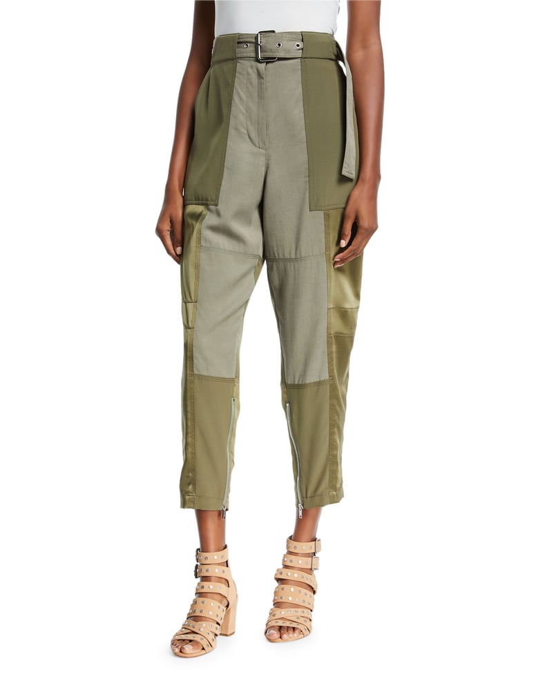 3.1 Phillip Lim Belted Patchwork Cargo Pants