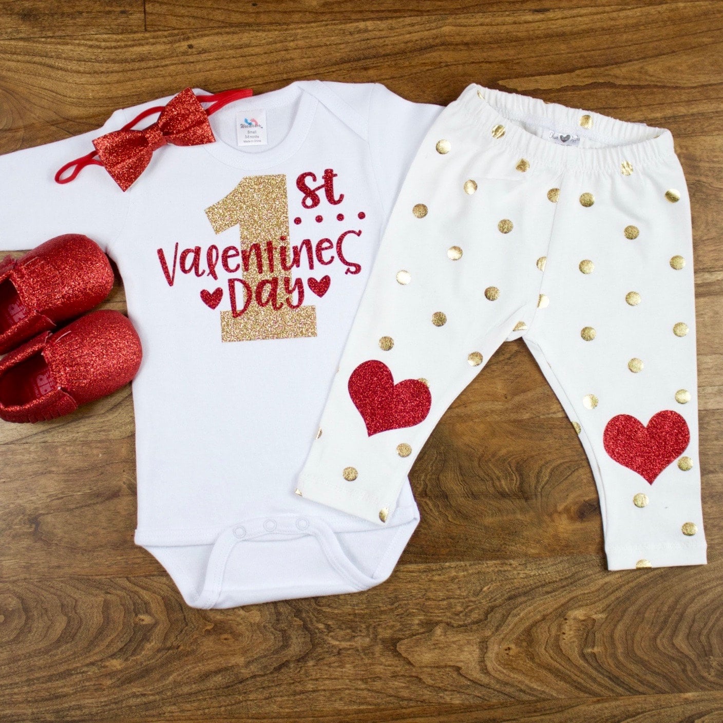 daddy's my first valentine onesie