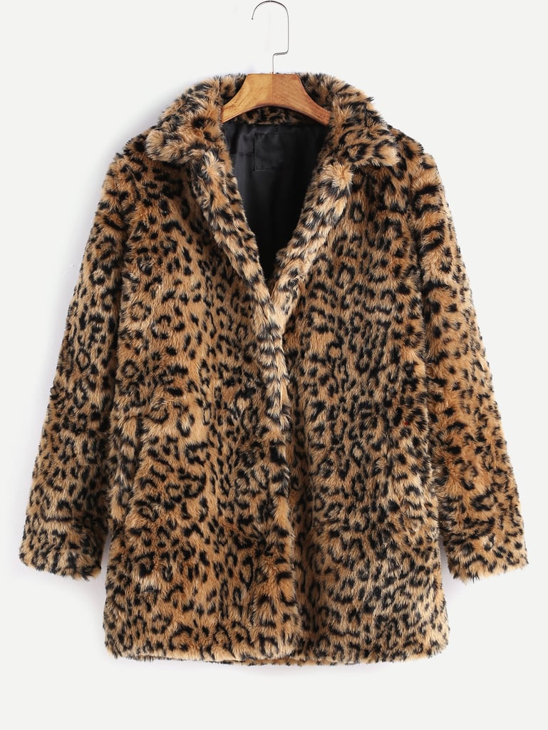Shein Leopard Faux Fur Coat | Cheap Fall Coats | POPSUGAR Fashion Photo 4