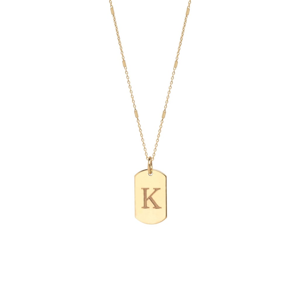 Zoë Chicco 14k X-Small Engraved Dog Tag Necklace