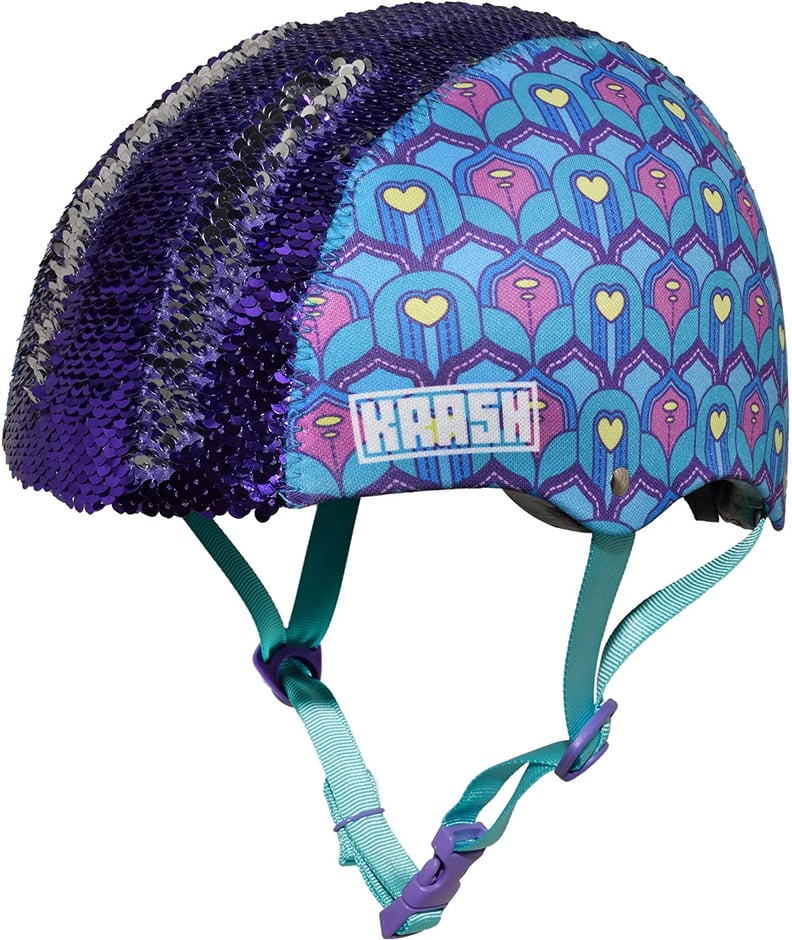 Krash Girls Youth Bike Helmet - Feather Flip Sequin