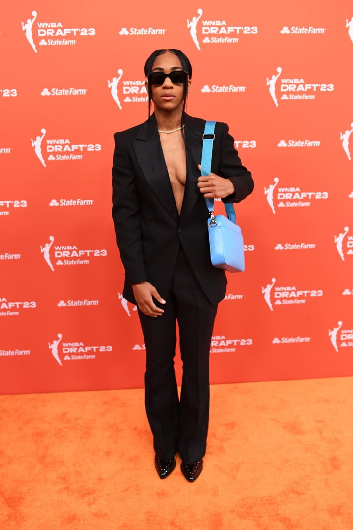 Alexis Morris at the 2023 WNBA Draft WNBA Draft Outfits What Players