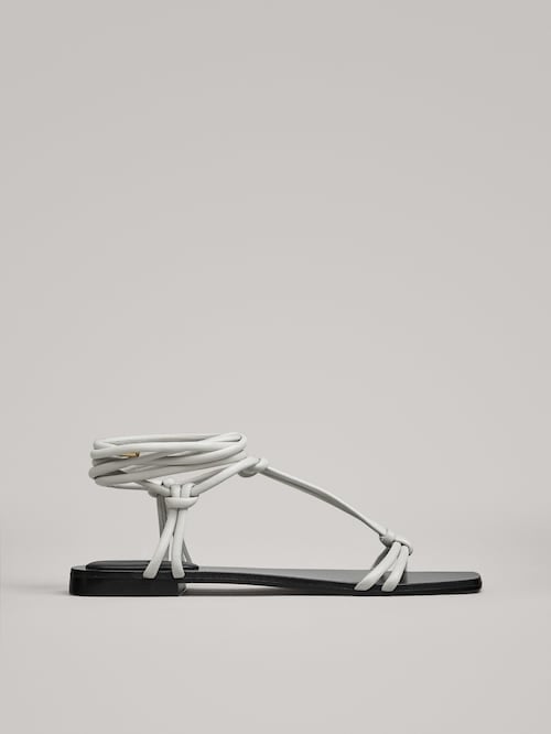 Massimo Dutti Tubular Flat Sandals