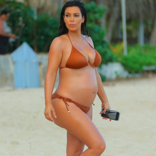 Kim Kardashian Pregnant in a Bikini With North West Pictures