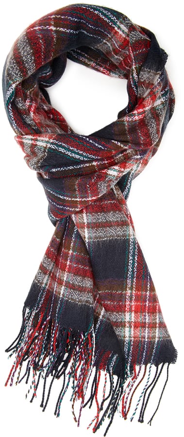 Forever 21 Frayed Plaid Scarf