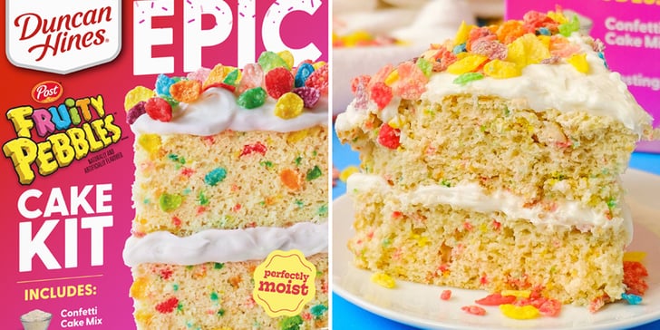 Duncan Hines Fruity Pebbles Cake Kit With Cereal Frosting
