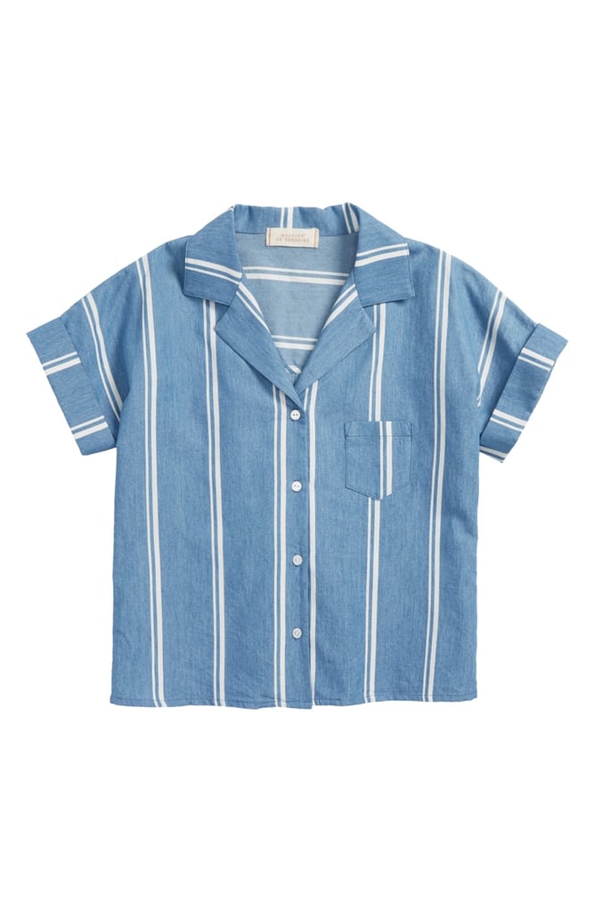 Walking on Sunshine Box Stripe Woven Shirt