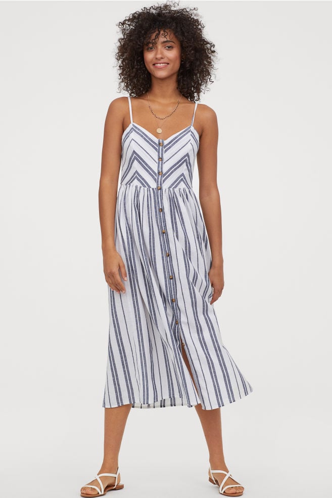 H&M LinenBlend Dress Best New H&M Clothes 2019 POPSUGAR Fashion