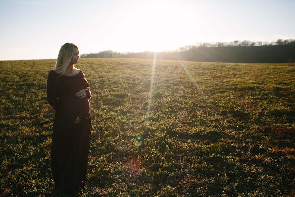 Maternity Shoot With Rainbow After Husband Dies