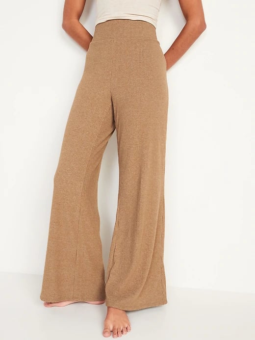 Old Navy High-Waisted Cosy Rib-Knit Flared Lounge Pants