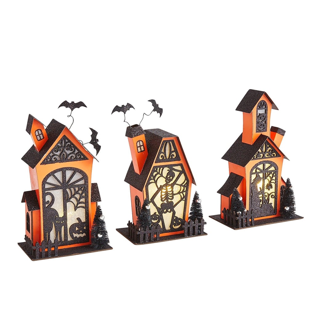 LED Light-Up Halloween Spooky Houses Set of Three