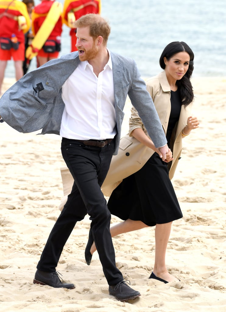 Meghan Markle Black Club Monaco Dress on the Beach 2018