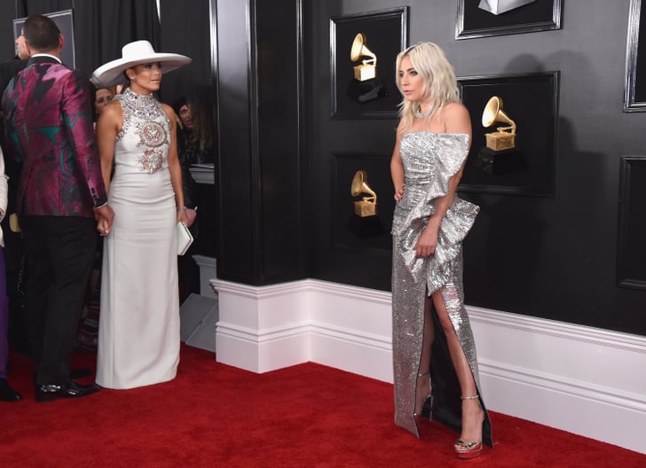 Lady Gaga and Jennifer Lopez at the 2019 Grammys ...