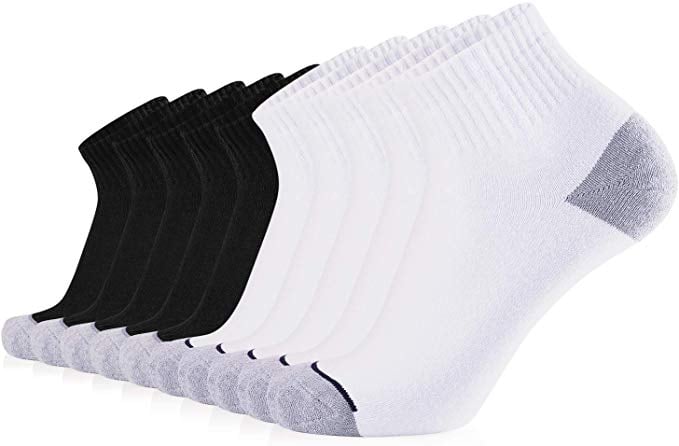 Journow Men's Cotton Moisture-Wicking Extra-Heavy Cushion Sport Hiking Working Low-Cut Socks