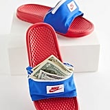 nike slides zipper pouch