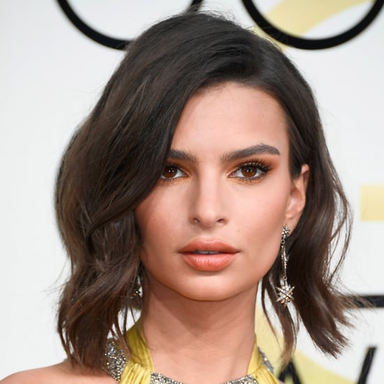 Emily Ratajkowski's Hair at Golden Globes 2017