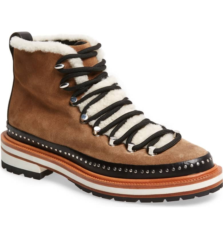 Rag & Bone Compass Genuine Shearling Combat Boot